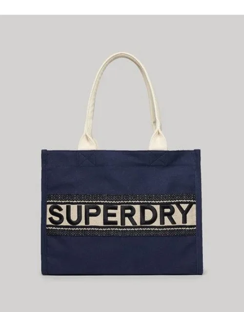 Embroidered Luxe Tote Bag
