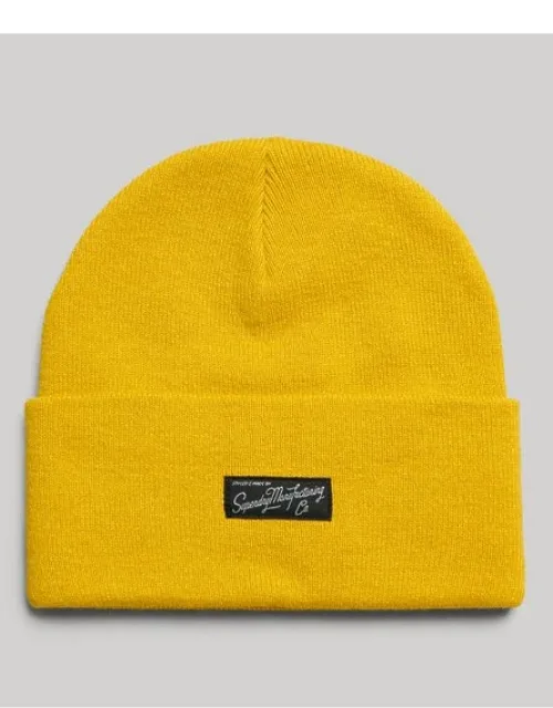 Superdry Essential Logo Beanie - All-over Ribbed Design, Recycled Materials