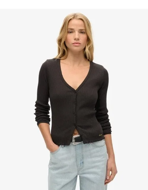 Essential Button Through Long Sleeve Top