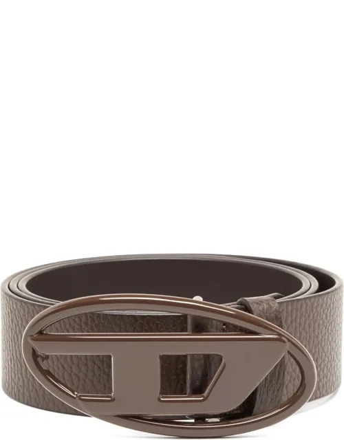 Leather Belt With Matte Buckle