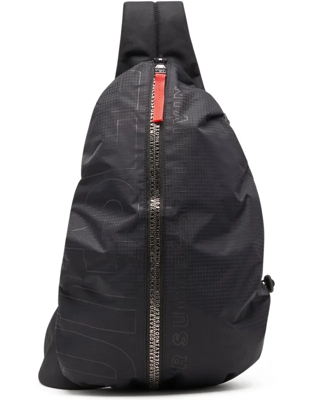 Zip-d-sling Backpack In Check-jacquard Shell