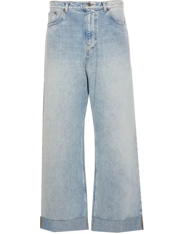Trousers, High Waist, Cuffs At Bottom