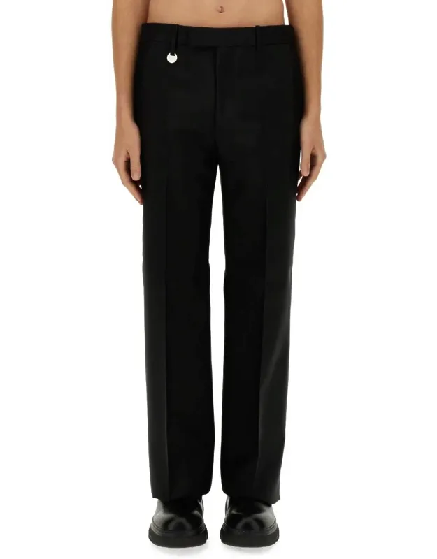 Tailored Pants In 60% Virgin Wool And 40% Mulberry Silk