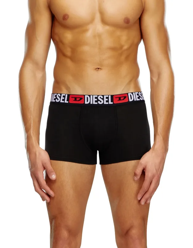 Diesel - Three-pack Of Boxers; Elasticated Logo Waistband, Seamless Back