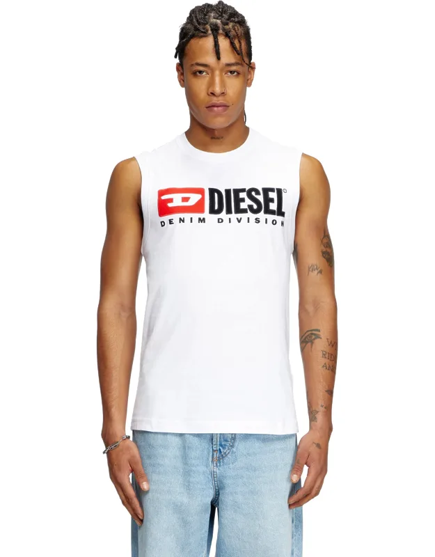 Tank Top With Chest Logo Print