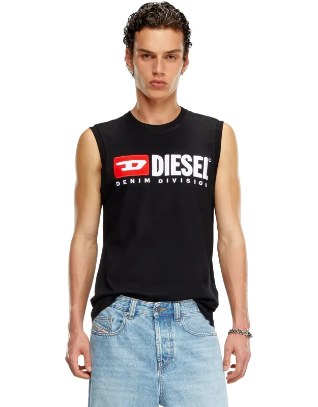 Tank Top With Chest Logo Print