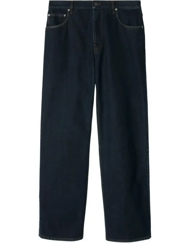 Trousers - Organic Cotton Blend Denim, Straight Leg