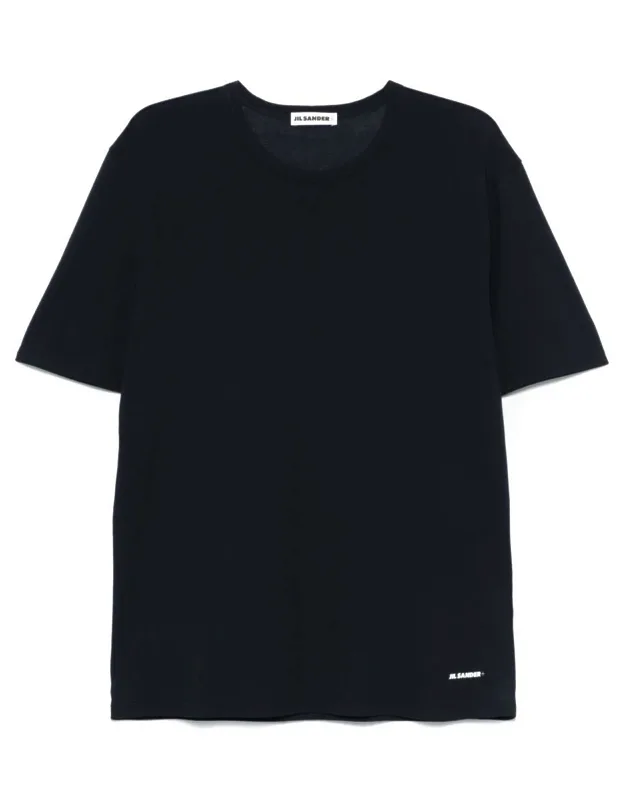 Cotton T-shirt With Small White Logo