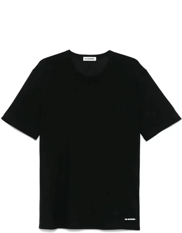Cotton T-shirt With Small White Logo