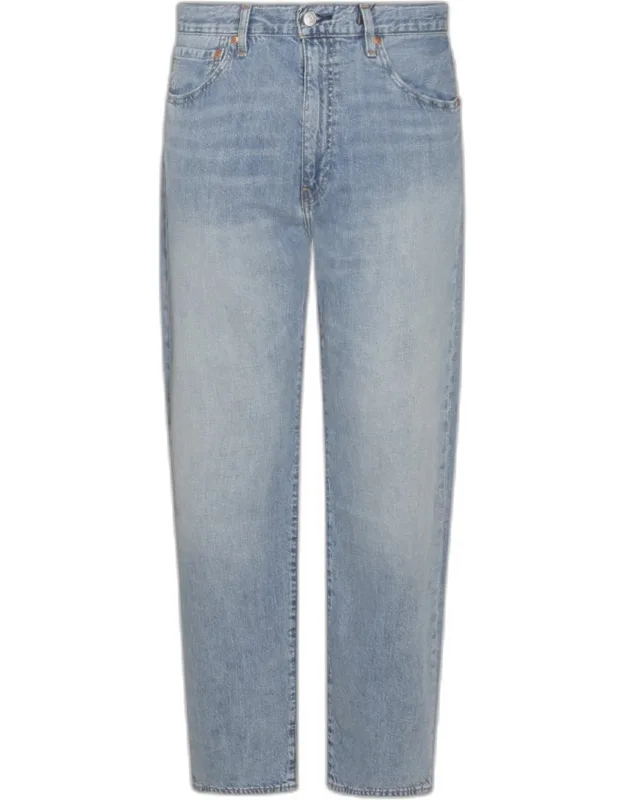 Levi's Blue Cotton Jeans With Frontal Fastening And Belt Loops