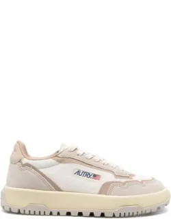 Flat Shoes With Rubber Tread Sole And Branded Insole