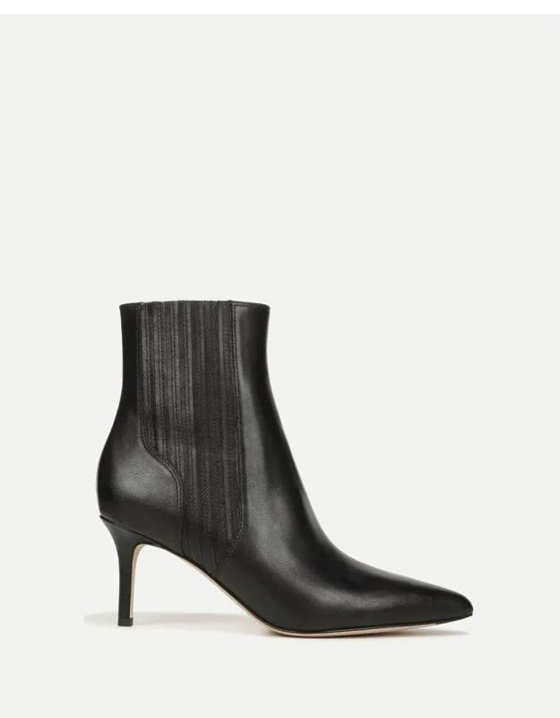 Lisa Leather Mid-heel Booties