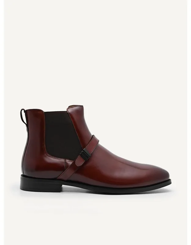 Leather Strapped Boots