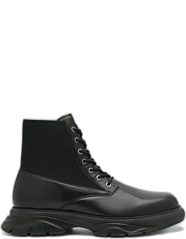 Leather Lace-up Boots
