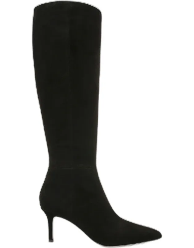 Lisa Suede Mid-heel Tall Boots