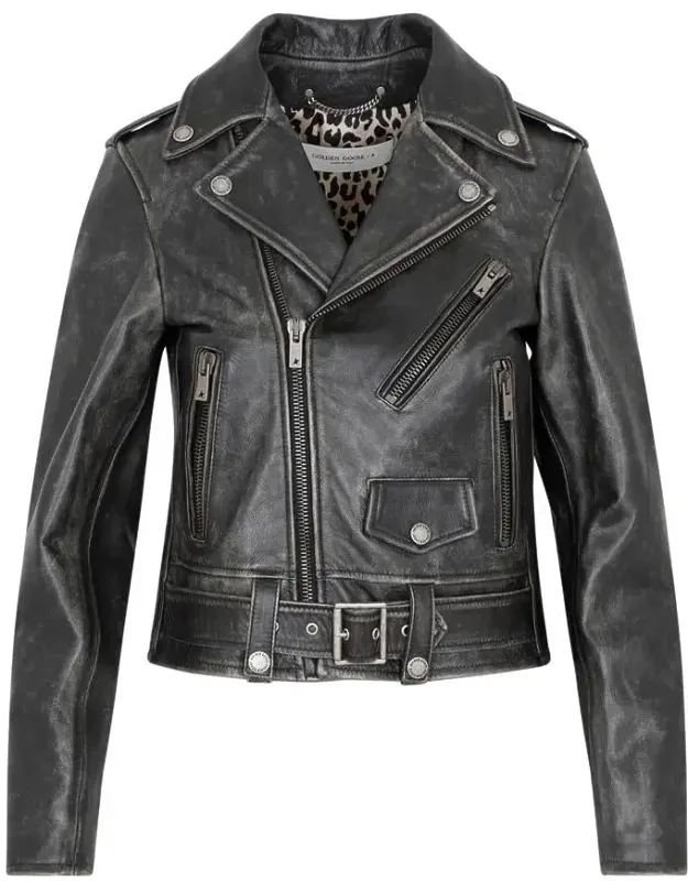 Jacket Crafted In Pure Cow Leather And Distressed Treatment
