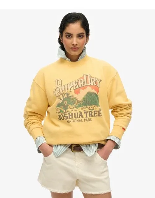 Souvenir Graphic Loose Crew Sweatshirt