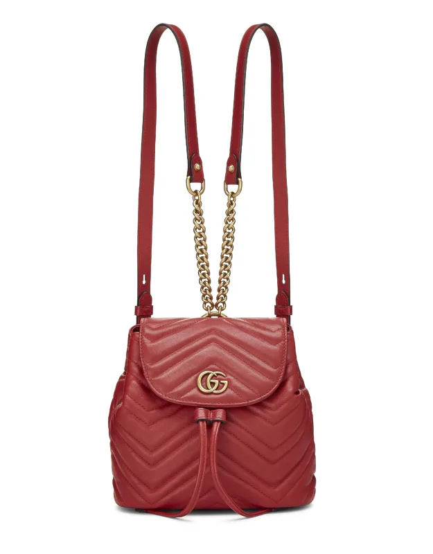 Leather Gg Marmont Backpack