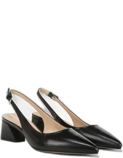 Racer Slingback Shoes, Pointed Toe, Buckle Closure