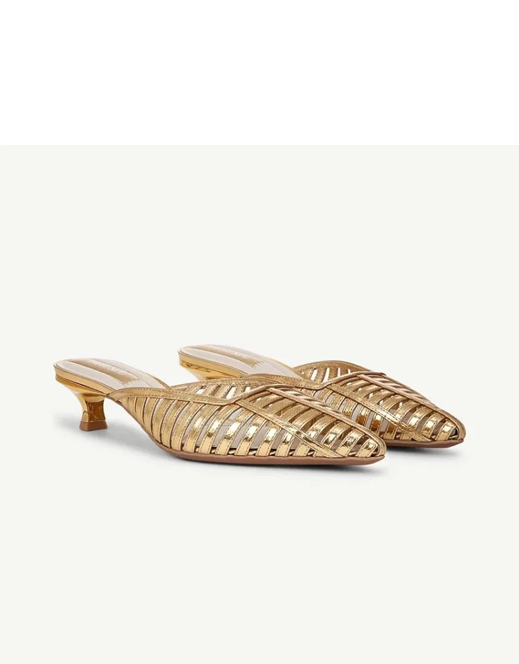 Marlina Mules, Pointed Toe, Slip-on Fit
