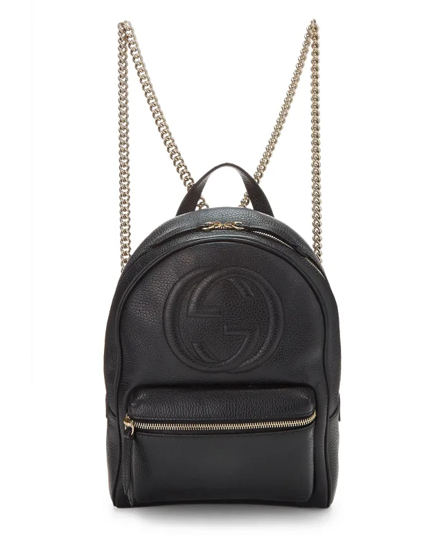 Leather Soho Chain Backpack