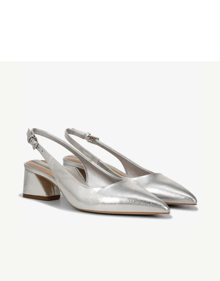 Franco Racer Slingback Shoes (faux Leather) With Ergonomic Insoles And Adjustable Buckle Closure