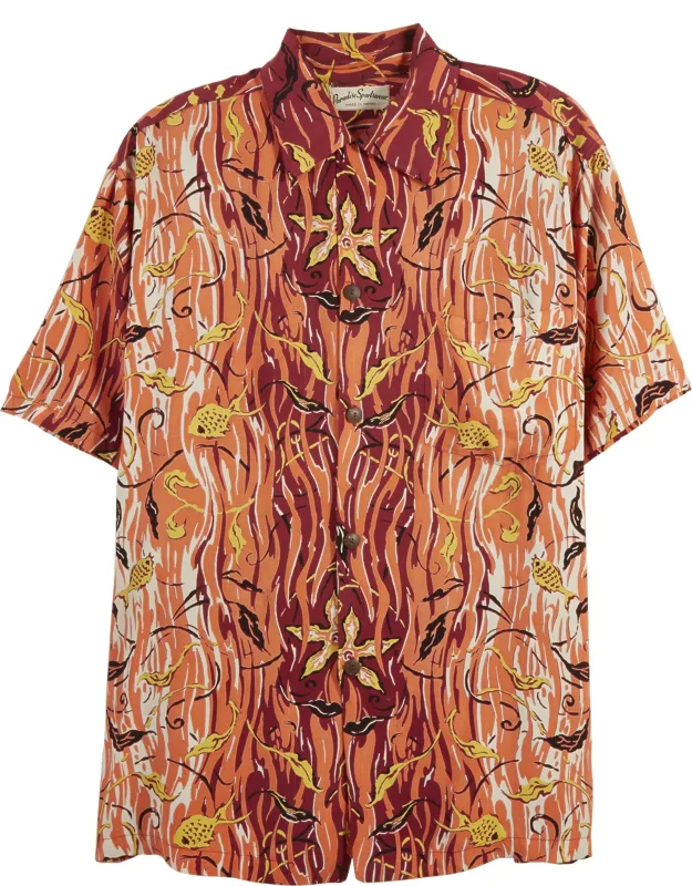 Multicolored Floral & Fish Paradise Sportswear Hawaiian Shirt
