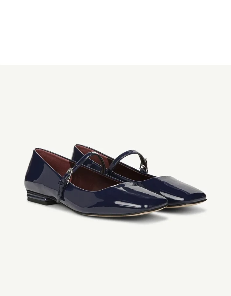 Tinsley Mary Jane Flats, Square Toe, Buckle Closure