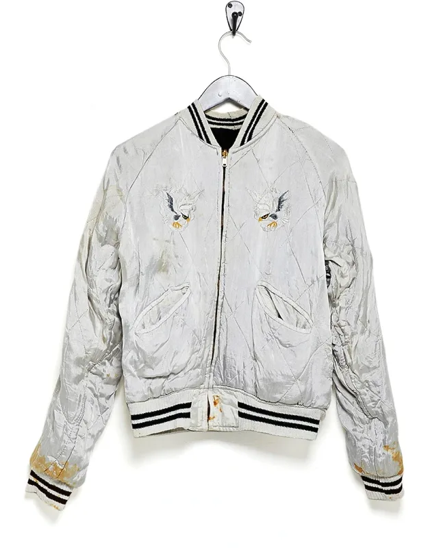Silver Silk & Black Velvet Guam Reversible Jacket