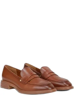 Franco Sarto Franco Edith 2 Penny Loafer, Slip On Fit, Almond Toe, Block Heel