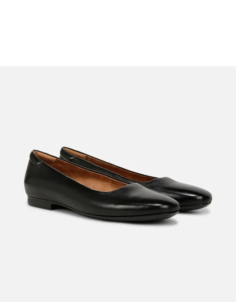 Naturalizer Kelly Ballet Flat Shoes, Leather, 10.0w Slip-on Fit With Contour+ Comfort Technology And Premium Fit