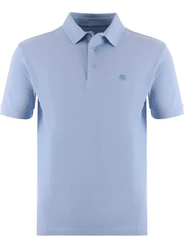 T-shirt And Polo With Ribbed Collar And 3-button Closure
