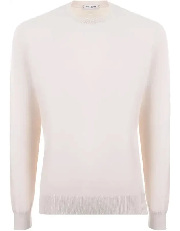 Sweater Cotton Thread Ribbed Crew Neck