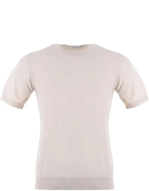 T-shirt And Polo With Ribbed Crew Neck And Short Sleeves