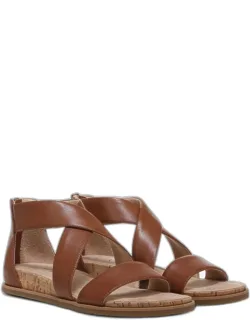 Cindi Wedge Sandals, Strappy Style, Round Toe, Zip Closure