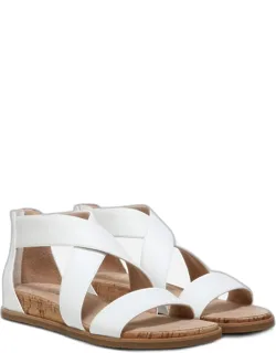 Cindi Wedge Sandals, Strappy Style, Round Toe, Zip Closure