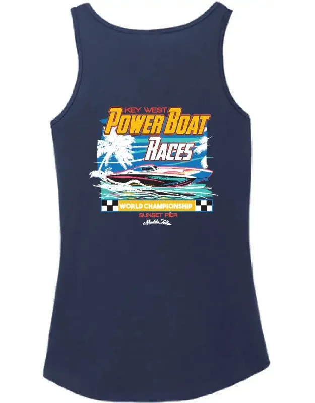 Power Boat Races Tank Top - 100% Cotton, Sleek Design