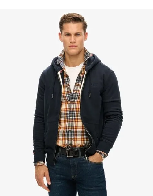Essential Logo Zip Hoodie With Ribbed Cuffs And Drawcord Hood Adjuster