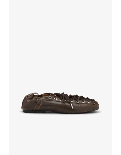 Lace-up Ballerinas