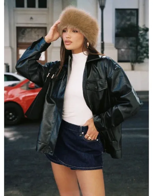 Callie Faux Leather Jacket