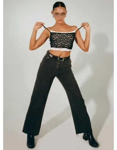 Straight Leg Denim Jeans