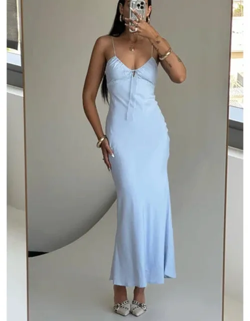 Maxi Dress With Elasticated Shoulder Straps And Shirred Back Panel