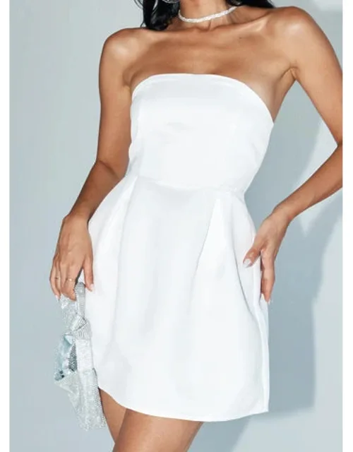 Spader Corset Mini Dress With Silky Material And Invisible Zip Fastening