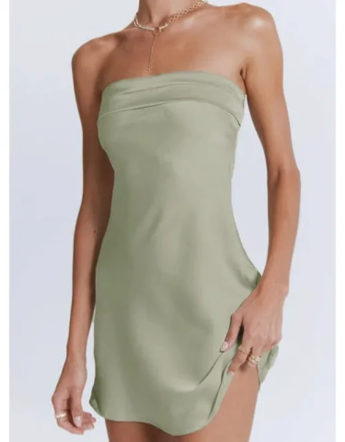 Phillipa Mini Dress With Cowl Back Detail And Invisible Zip Fastening