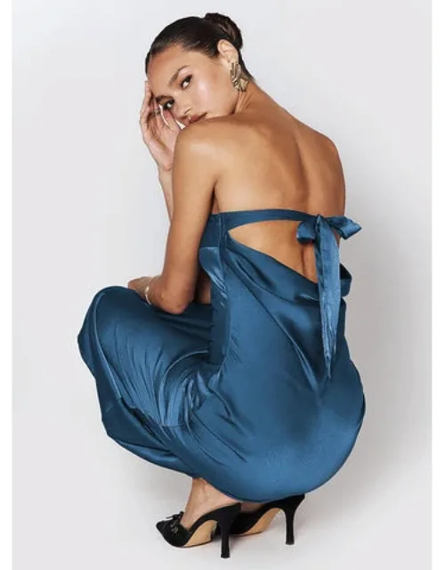 Haley Maxi Dress Silky Material Cowl Back