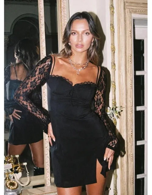 Lace Sleeve Mini Dress