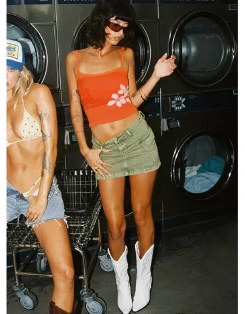 Cargo Denim Mini Skirt