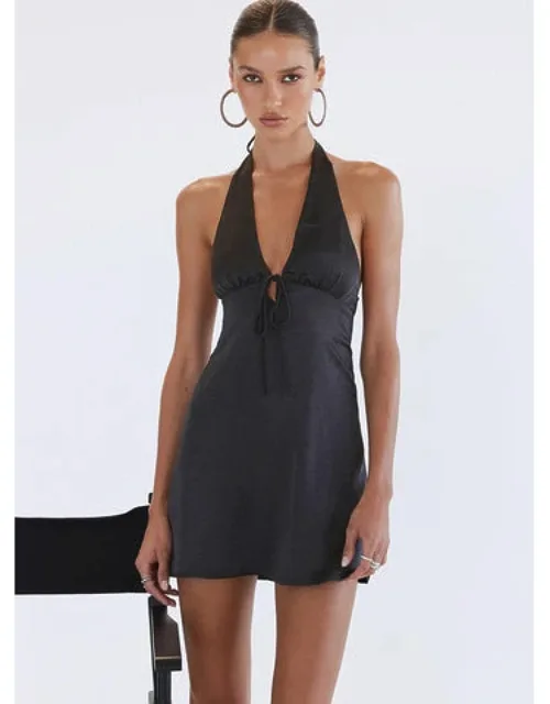 Mini Dress Halter Neck Plunging Neckline
