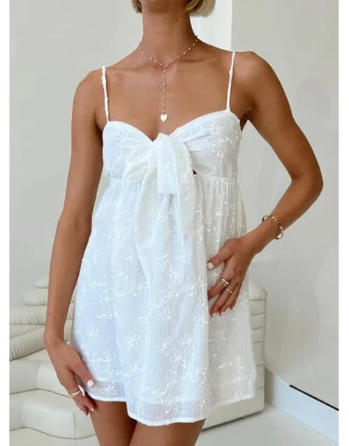 Granno Mini Dress With Adjustable Shoulder Straps And Tie Detail