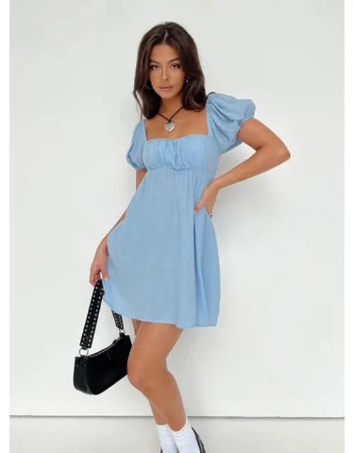 Let's Dance Mini Dress 100% Cotton Puff Sleeves